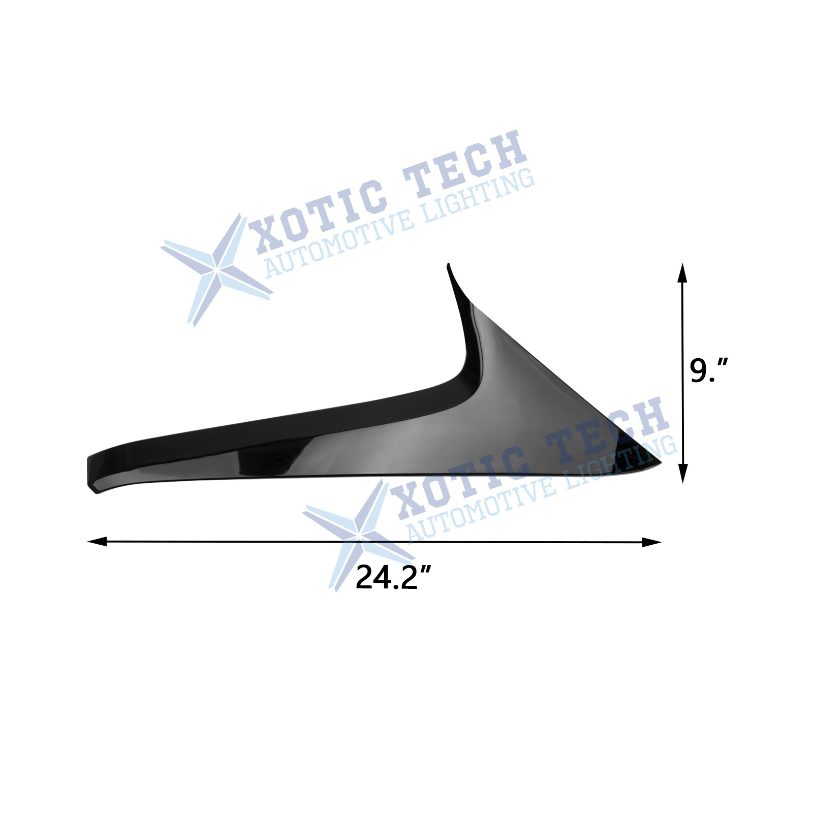 JDM Glossy Black Rear Window Sill C Pillar Cover Trim For Toyota RAV4 2019-2024