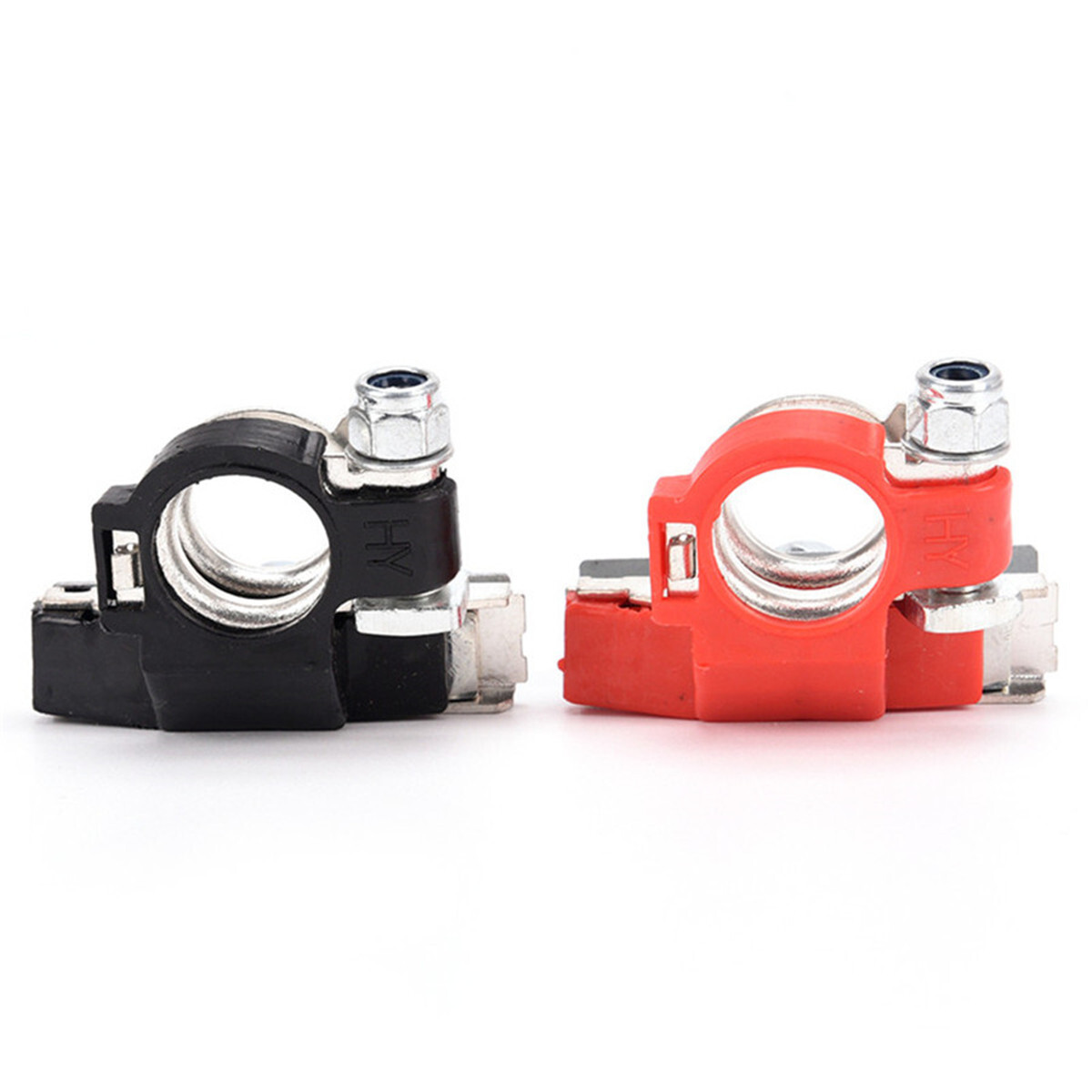 2PCS Car Battery Terminal Quick Connector Cable Clamp Clips Pure Copper Tinned