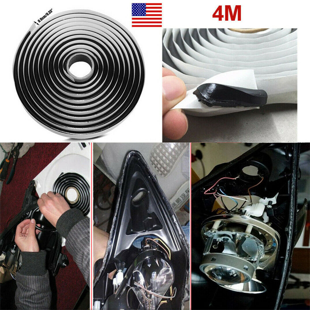 Butyl Tape Rubber Glue Headlight Sealant Retrofit Reseal Headlamps Strip Roll