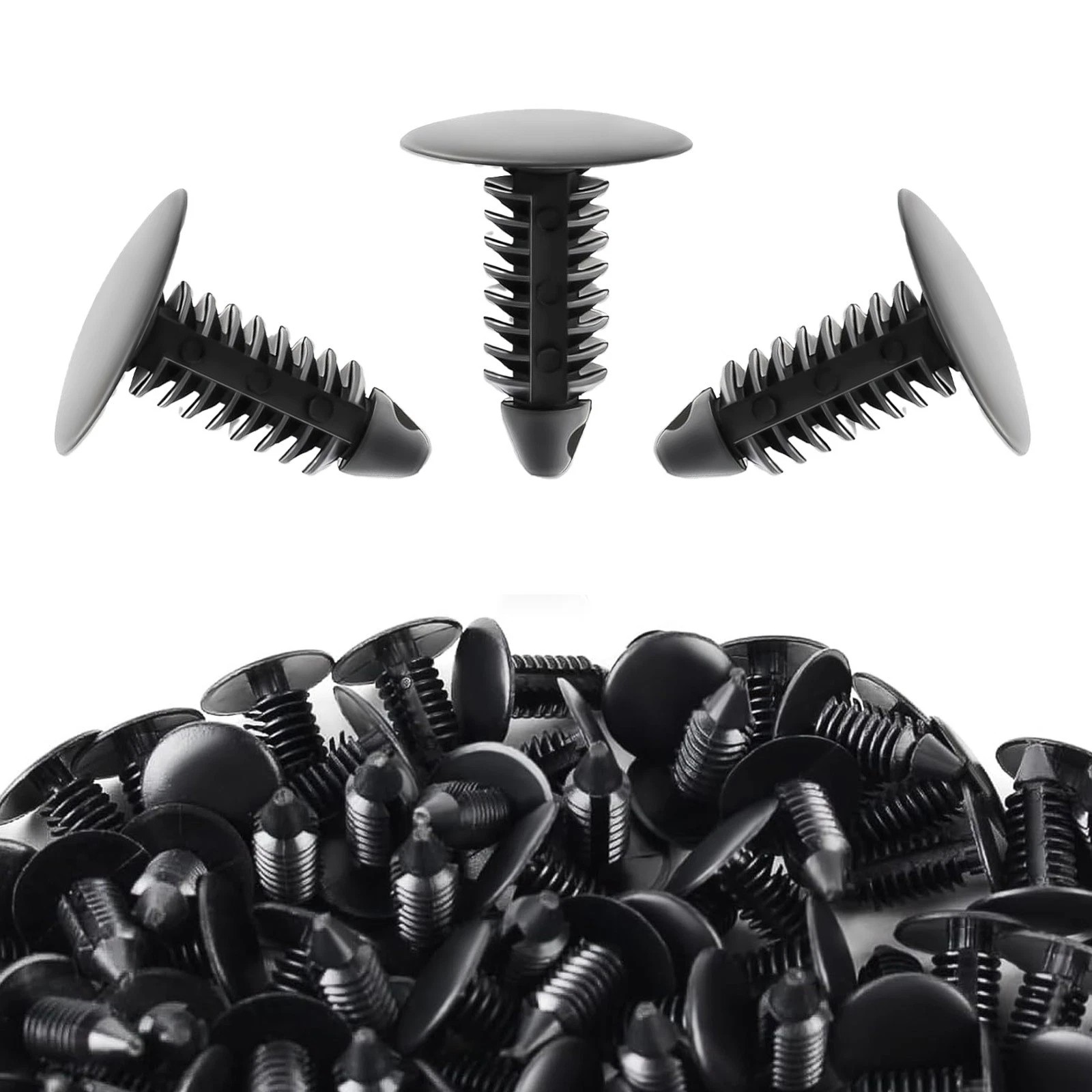 100 Pcs 8mm Bumper Clips Auto Car Hole Plastic Rivets Fastener Fender Push Pin