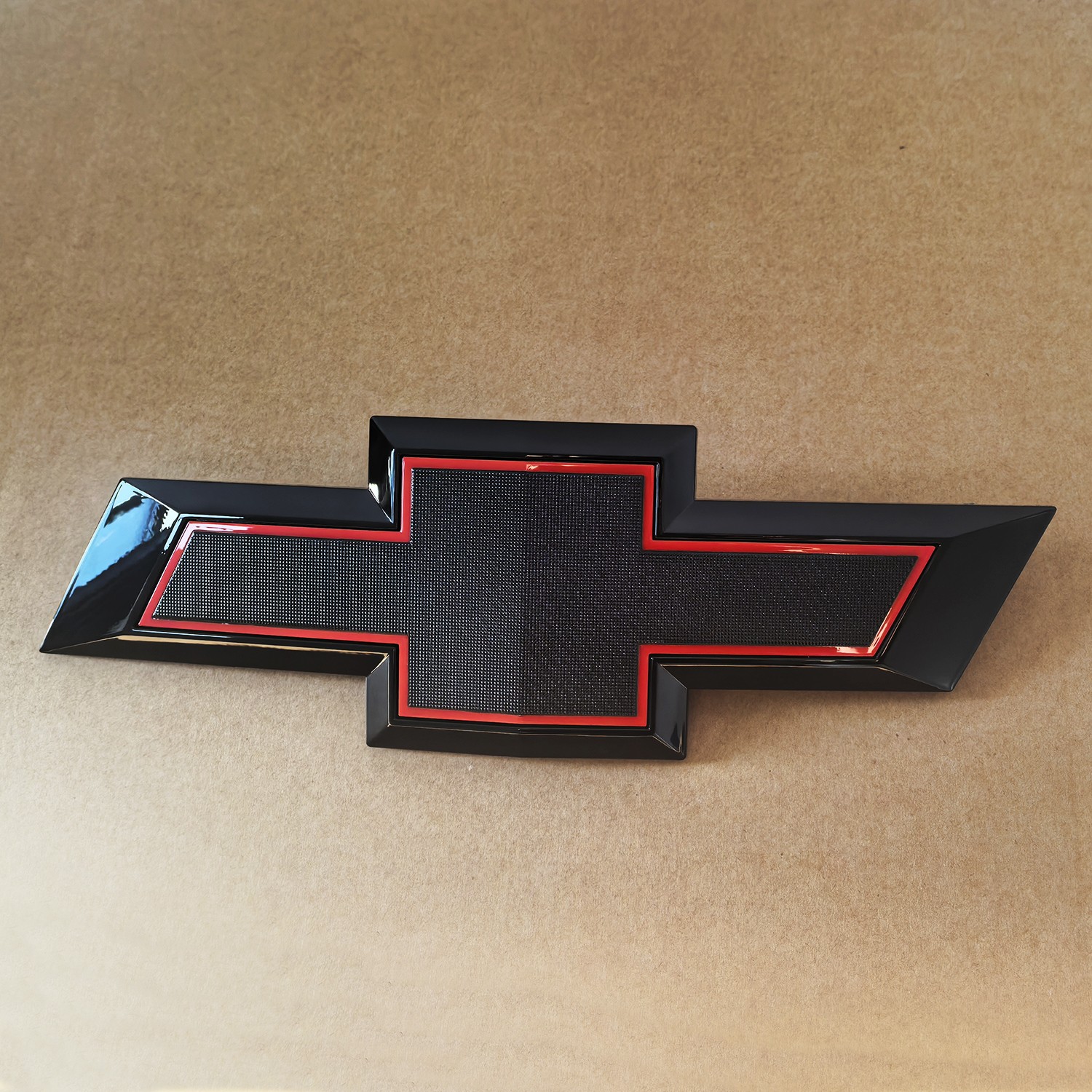 OEM 2022+ Front Grille Bowtie Emblem for Silverado 1500 Gloss Black Redline