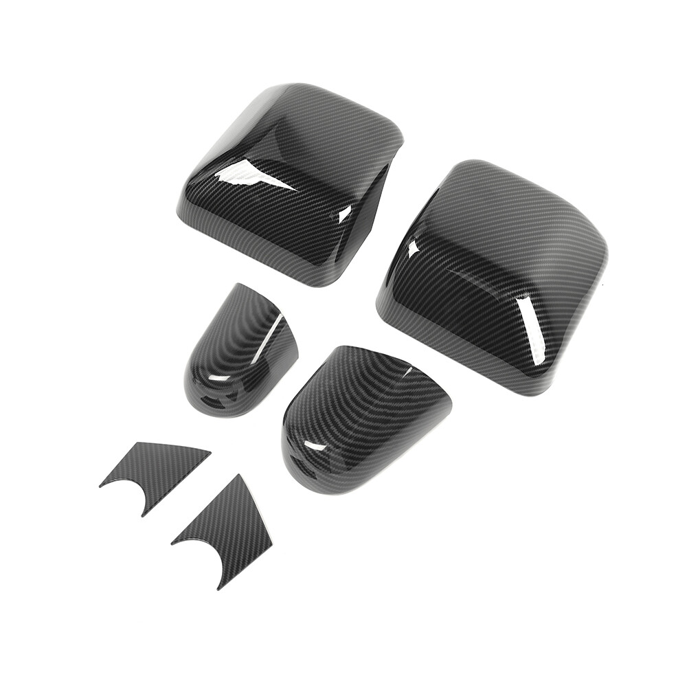 6* Side Rear View Mirror Full Cover Caps Shell Overlay Trim For Jeep Wrangler JL