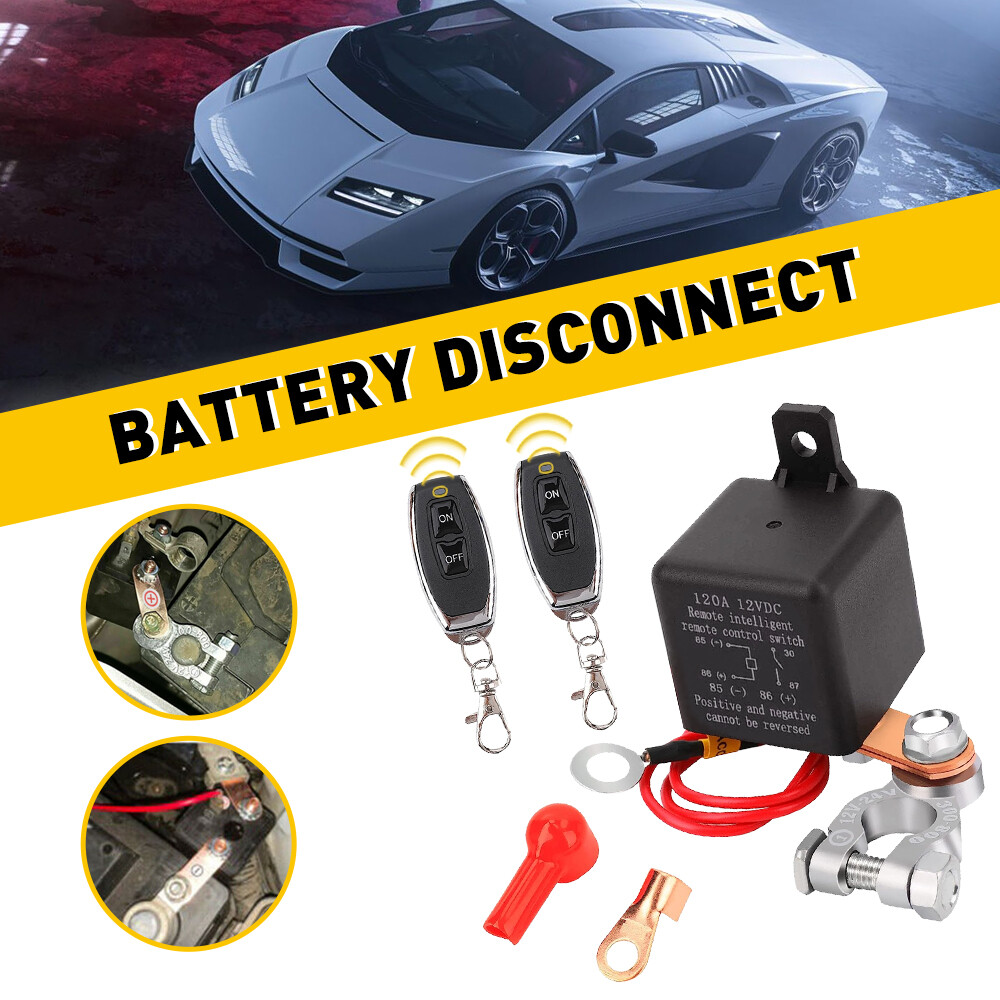 Car Battery Disconnect Cut Off Isolator Master Switch W/ Wireless Remote Control