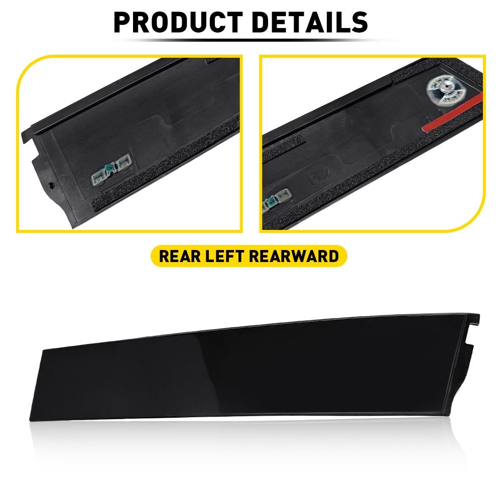 B-Pillar Molding Rear Left Rearward Glossy Black 1-10X for Chevy Tahoe 2015-2018