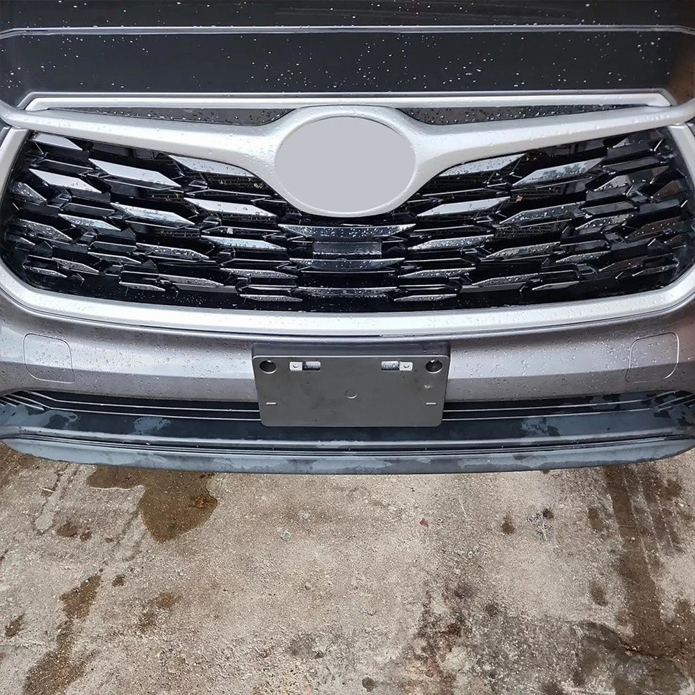 For Toyota Highlander 2020-24 Front License Plate Frame Tag Bracket Holder ABS D