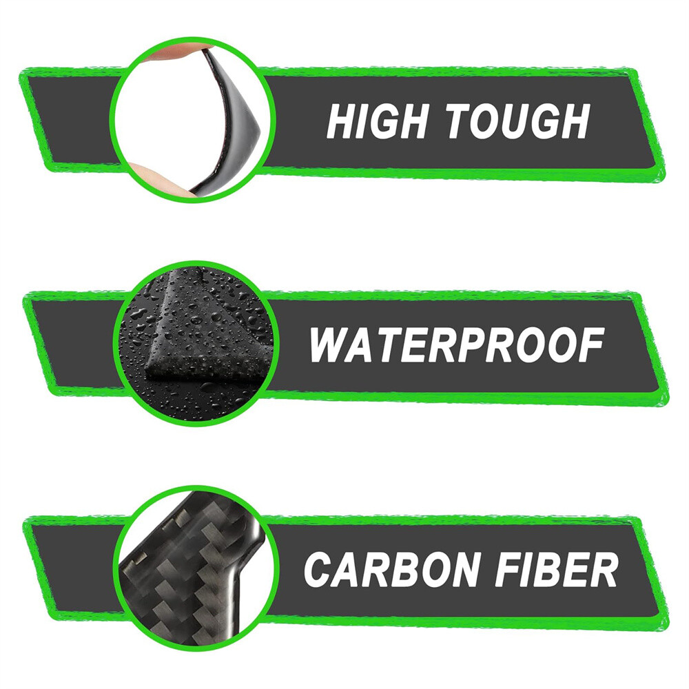 4x Carbon Fiber Texture Car SUV Truck Door Corner Anti-Collision Strip Trim Set