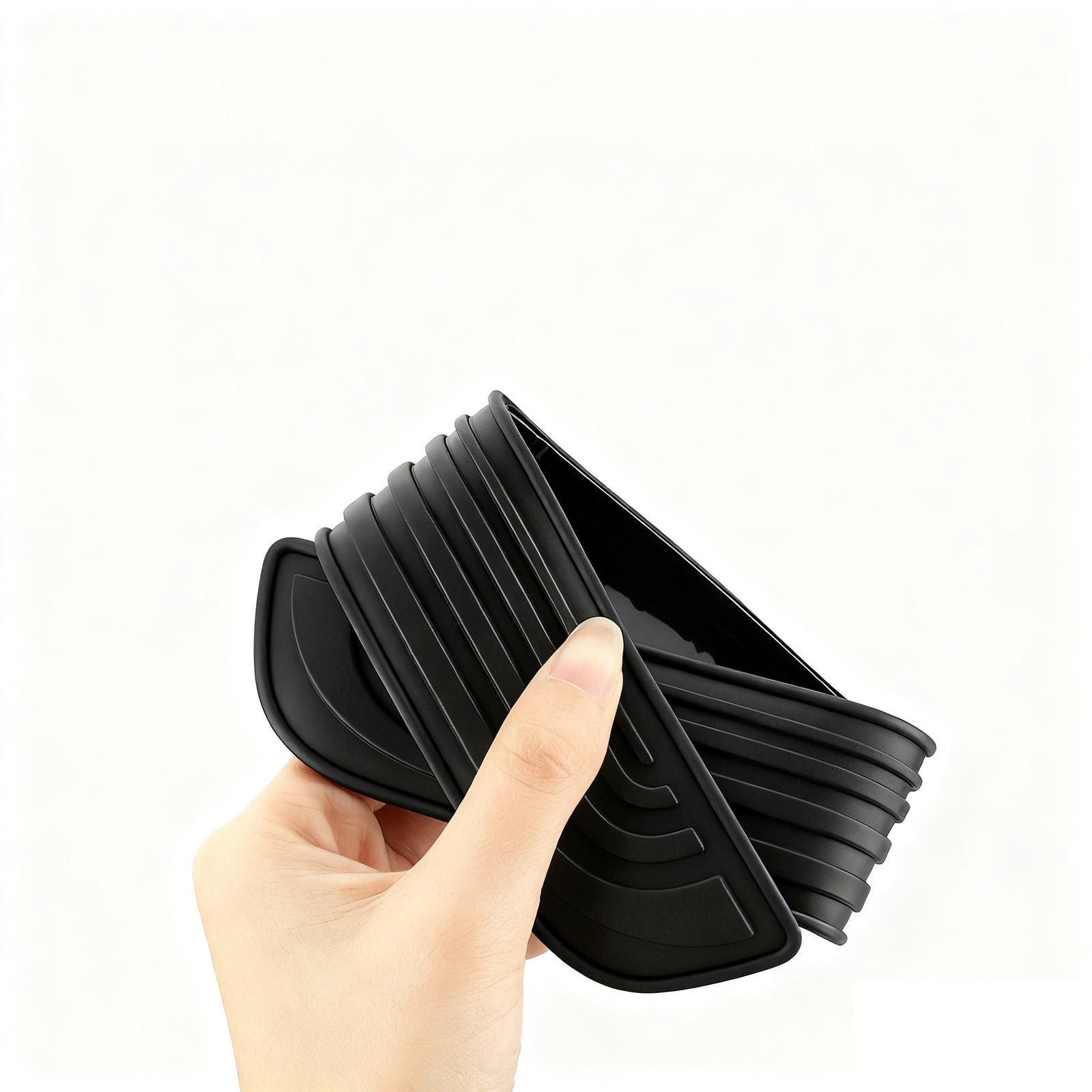 4x PVC Soft Rubber For Honda Car SUV Door Scuff Sill Cover Panel Protector Black
