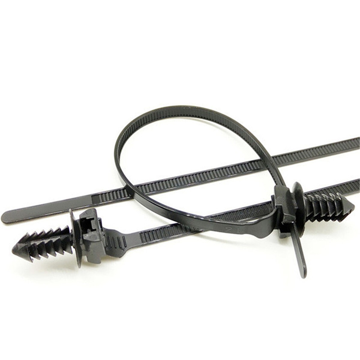 50PCS Nylon Cable Ties Car Kit Zip Strap Tie Wrap Push Clip Fastener Bundle Wire