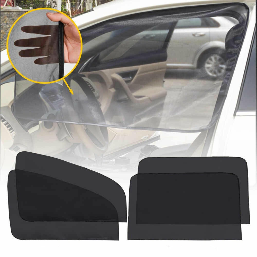 4X Magnetic Car Side Front Rear Window Sun Shade Cover Mesh Shield UV Protection