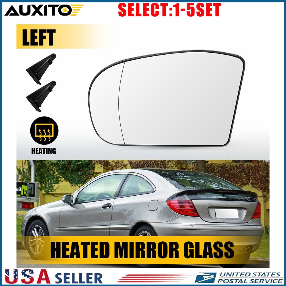 Mirror Glasses Driver Left Side Heated for Mercedes E C Class 2038100121 1-5X