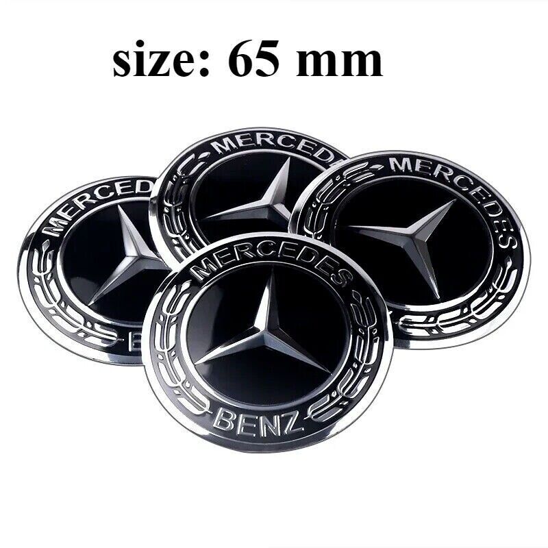 For Mercedes-Benz 4pcs 56 mm/60mm/65 mm Car Wheel Center Hub Cap Badge Sticker