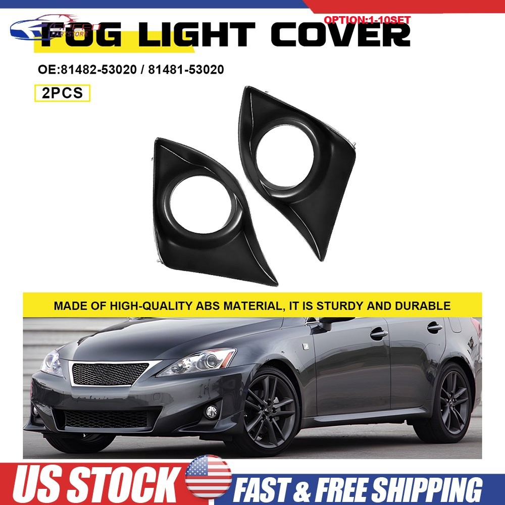 Front Fog Light Cover Fog Trim Bezels For Lexus IS250 IS350 2011-2013 Black2-20X