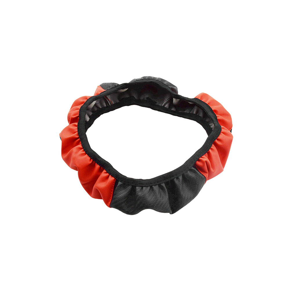 Red Microfiber Leather Steering Wheel Cover 15”/38cm Universal Car Accessories