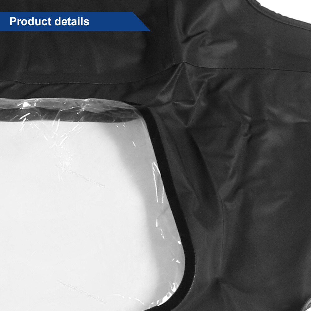Upper Black Soft Top w/ Plastic Window Fit For 1990-2005 Mazda Miata Convertible