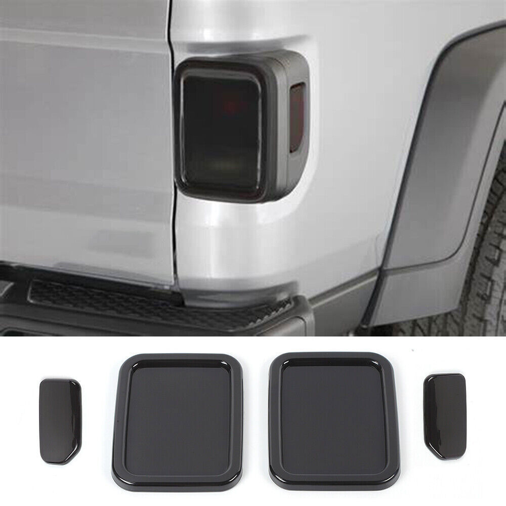 Smoked Black Taillight Halogen Lamp Cover For Jeep Gladiator Jt 19+ Accessories