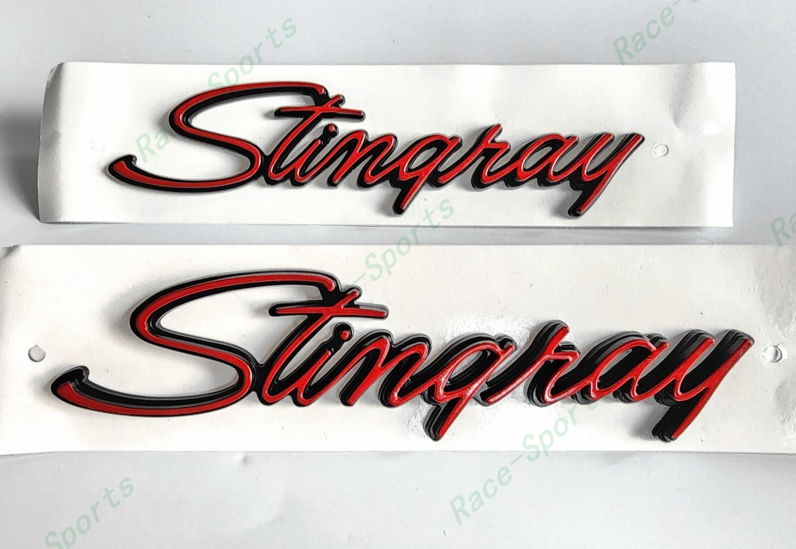 2PCS Red Black Front Fender Stingray Emblems Badges For 1969-1976 Corvette C3