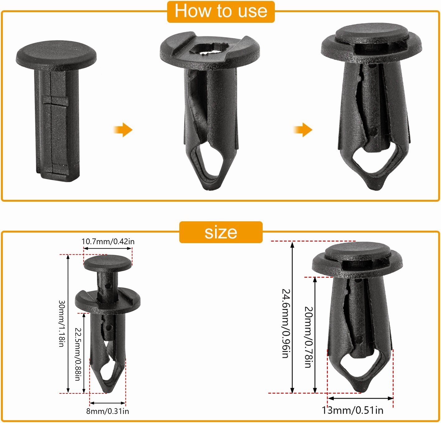 For Ford Truck Body Bolts & U-nut Clips – M6 35pcs Engine Cover Undertray Screws