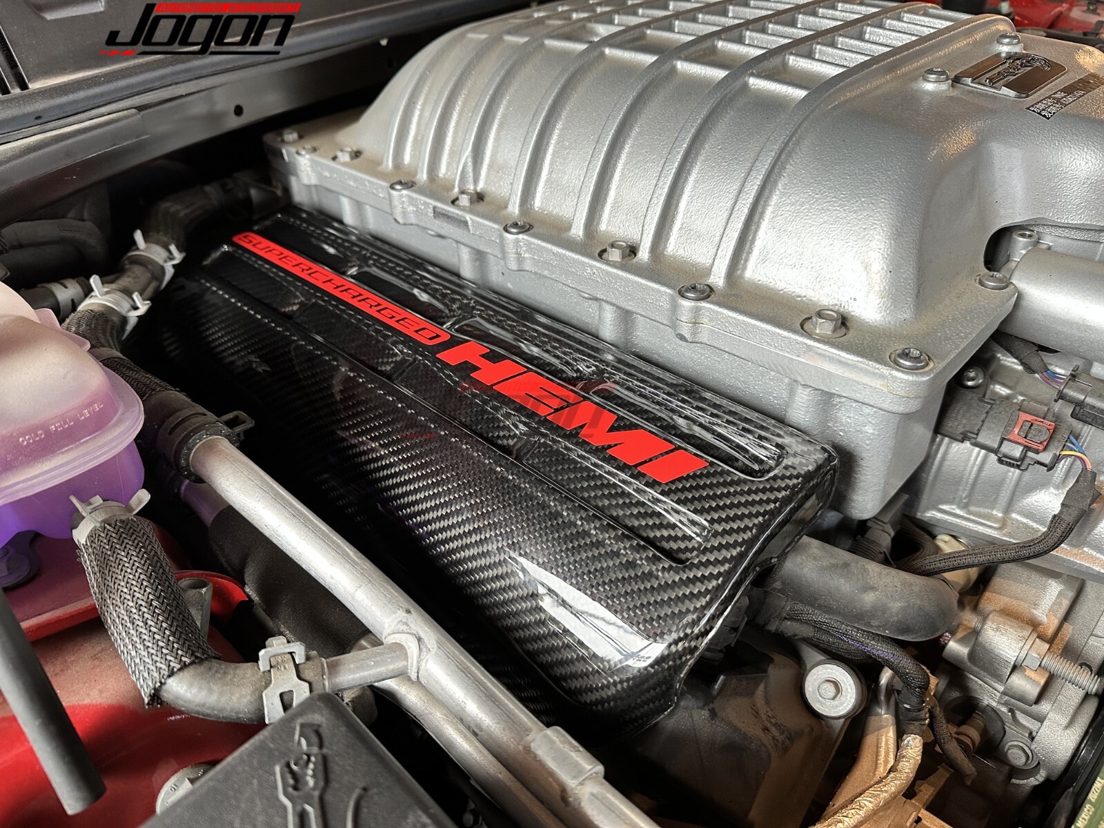 Real Carbon Engine Bay Side Covers For Dodge Challenger SRT Hellcat 6.2L 2015-23