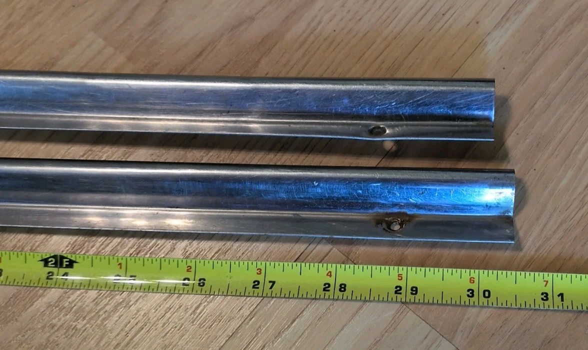 Pair Of Fiat 124 Spider Interior Chrome Trim Pieces Pre-1978 See Description