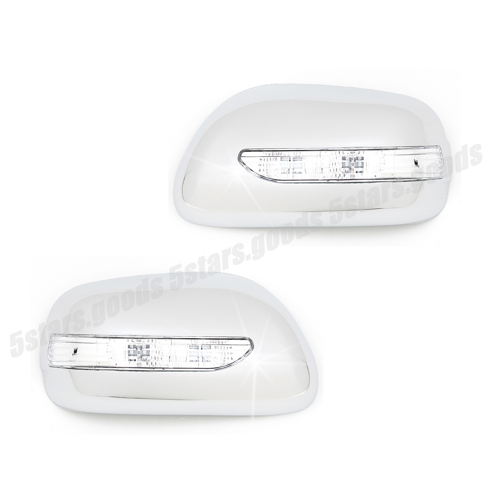 Chrome Side Led Light Mirror Covers Molding Trims For 2009-2013 Toyota Corolla