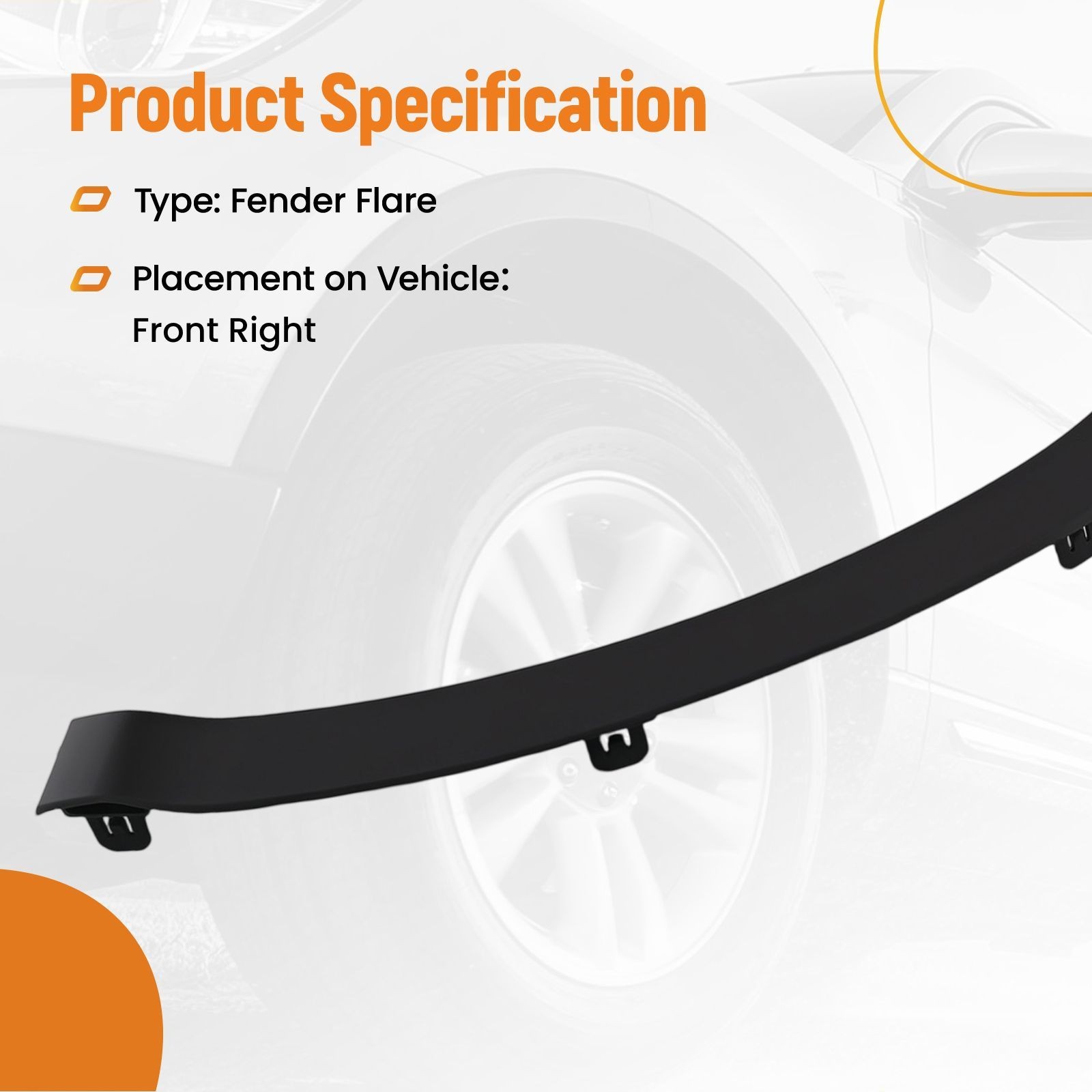 1x Passenger Front Wheel Well Molding For Lexus RX350 RX450H 2019-22 75601-0E110