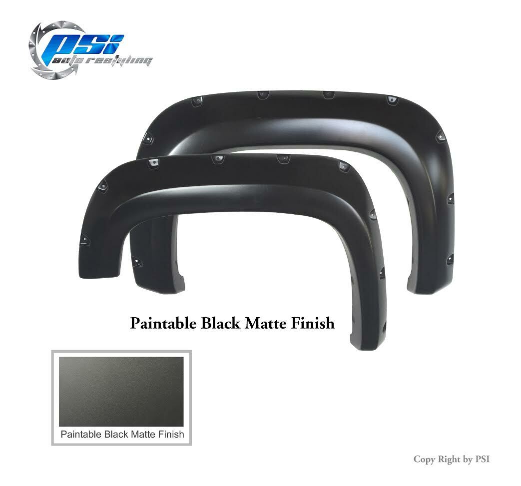 Paintable Pocket Bolt Fender Flares Fits GMC Sierra 1500 07-13; 2500/3500 07-10