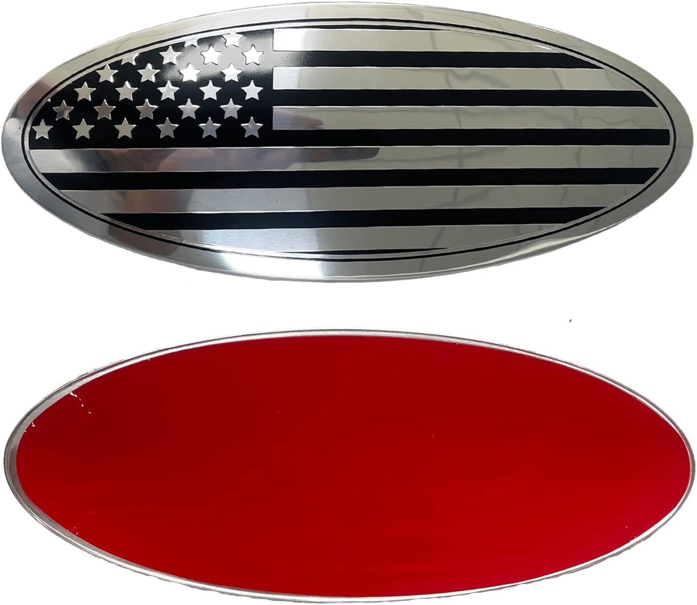 12 inch Front Grill US Flag Oval Emblem Badge For Ford F-250/350/450/550 17-22