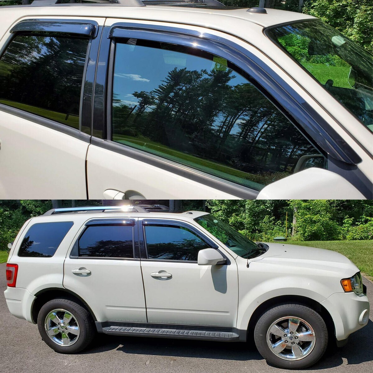 Tape-on Window Vent Visors for 2001-2012 Ford Escape/2008-2011 Mazda Tribute