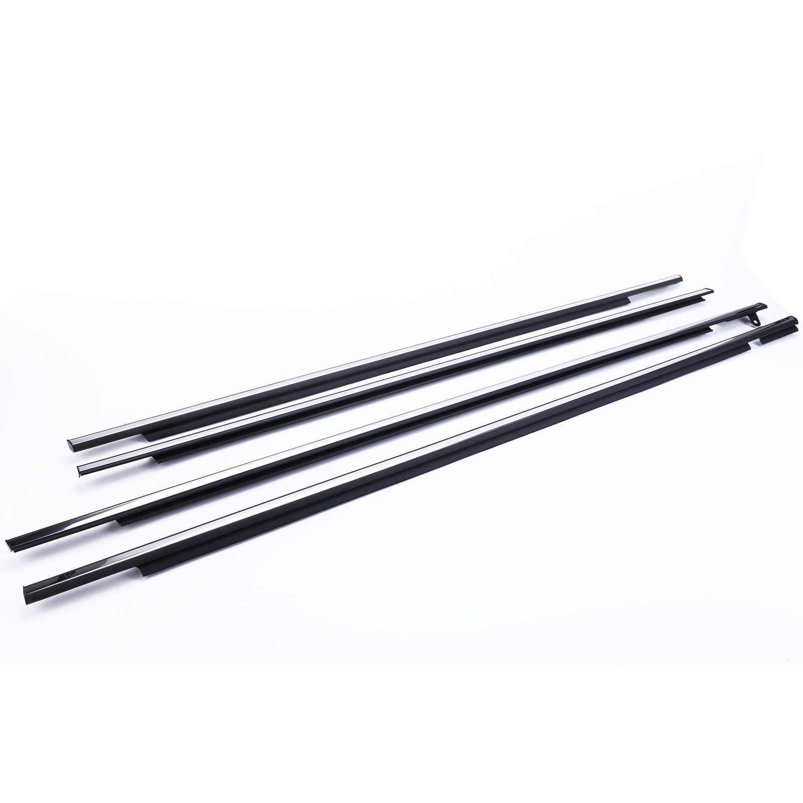 4PCS Window Moulding Weatherstrip Seal Chrome Outside For Toyota Venza 2009-2016