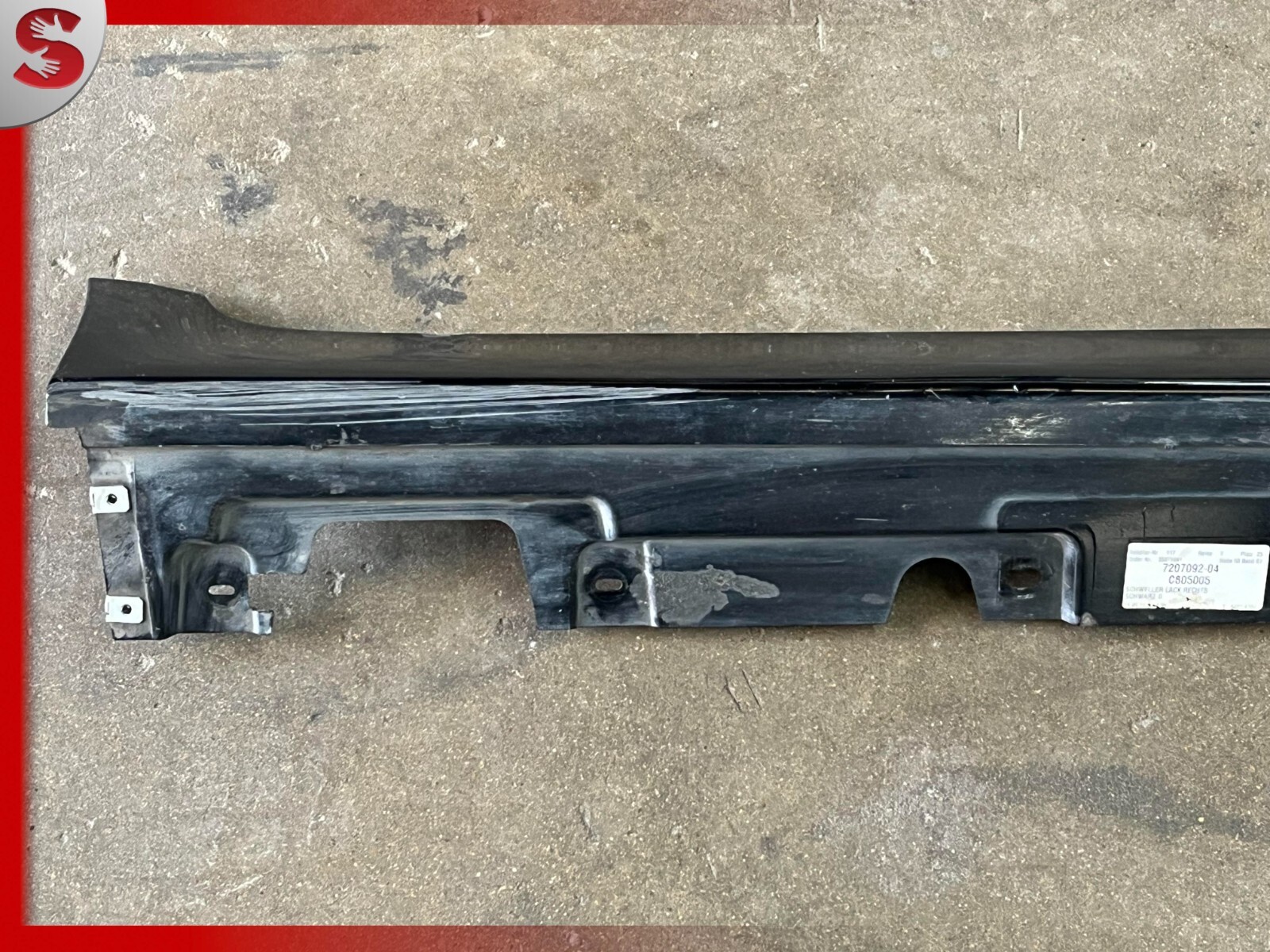 11-16 BMW F10 528I 535I 550I RIGHT SIDE SKIRT ROCKER PANEL TRIM BLACK SCHWARZ 2