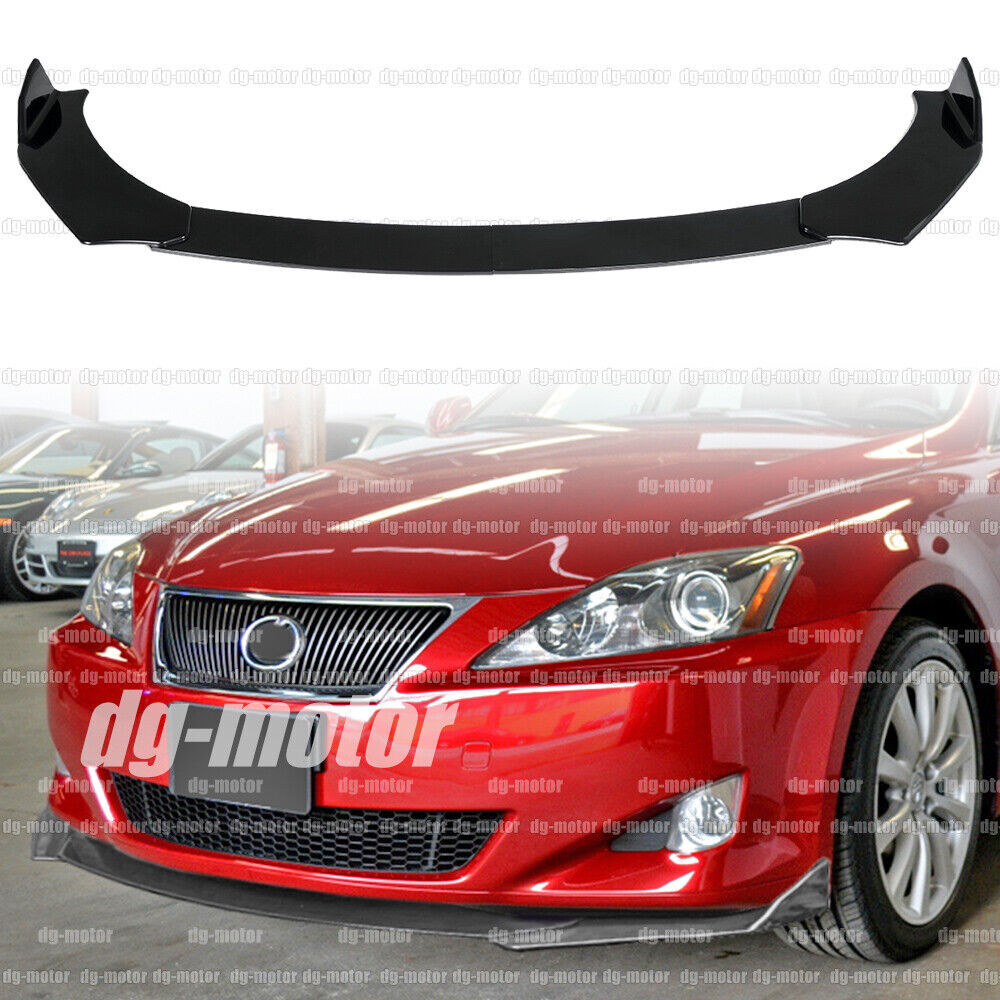 For Lexus IS200t IS250 IS300 IS350 IS F Front Bumper Lip Splitter Glossy Black