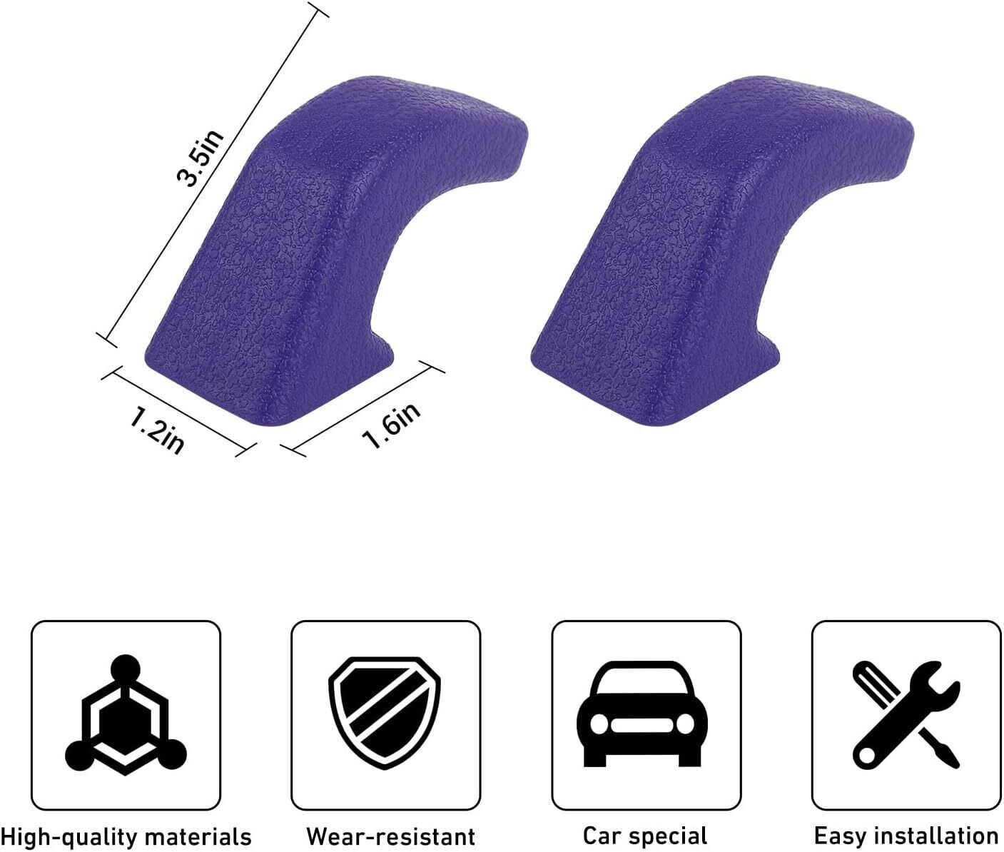 2pcs Front Bumper Tow Hook Cover Trim For Jeep Wrangler JK JL JT 2007-23 Purple