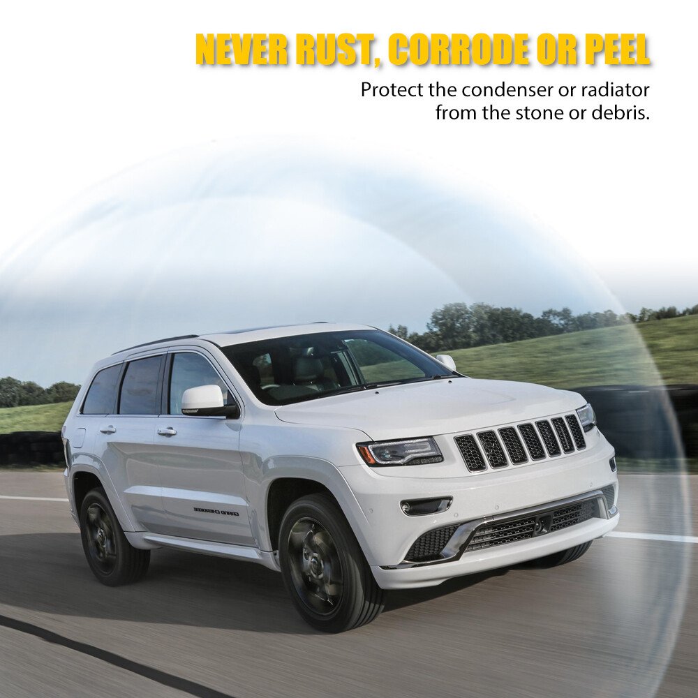 3PCS Front Mesh Honeycomb Insert Grill For 2014-2016 Jeep Grand Cherokee Black