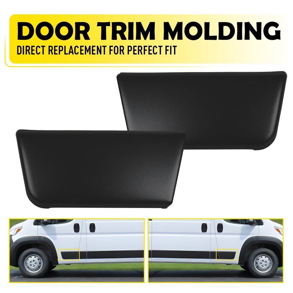 2PCS Front Door Trim Molding Fits Ram ProMaster 2019-2024 1500 2500 3500 LH RH