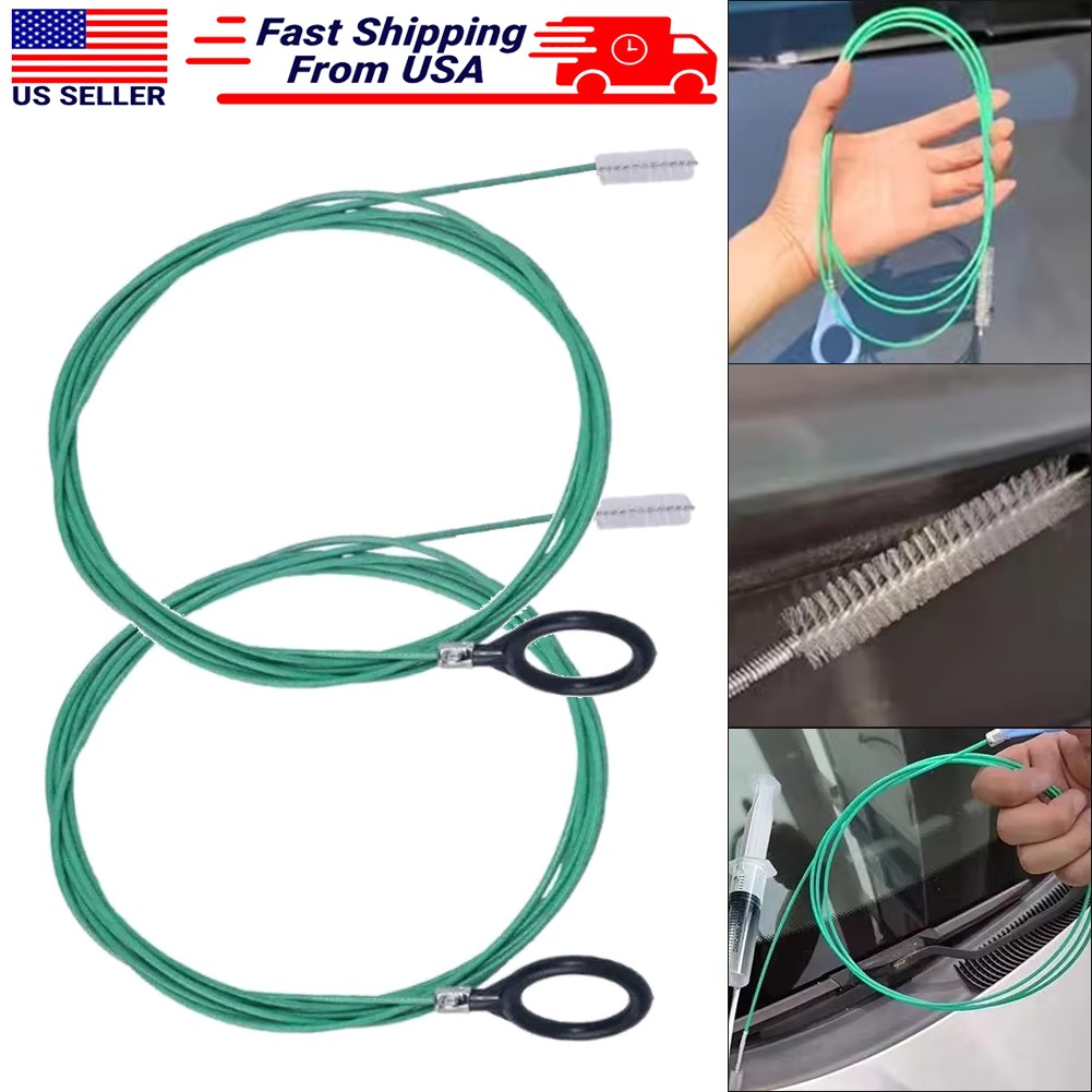 2 PACK Car Drain Dredge Sunroof Cleaning Brush Tool Clean Auto Accessories Tools