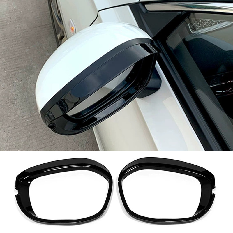 Bright Black Rearview Mirror Rain Eyebrow For Honda Civic 2022-2026