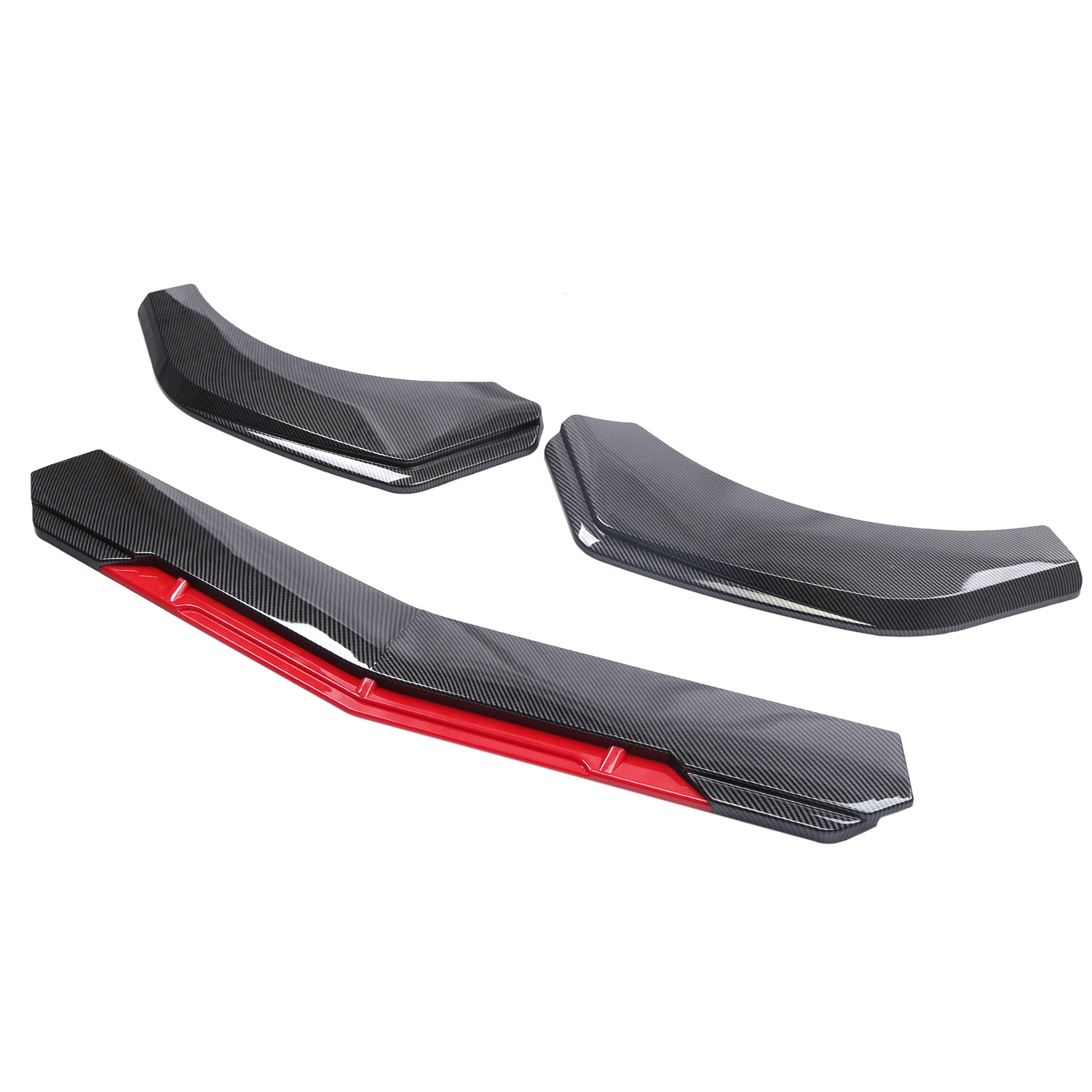 Front Bumper Lip Spoiler Splitter Strut Rod Carbon Fiber For Chevrolet Silverado