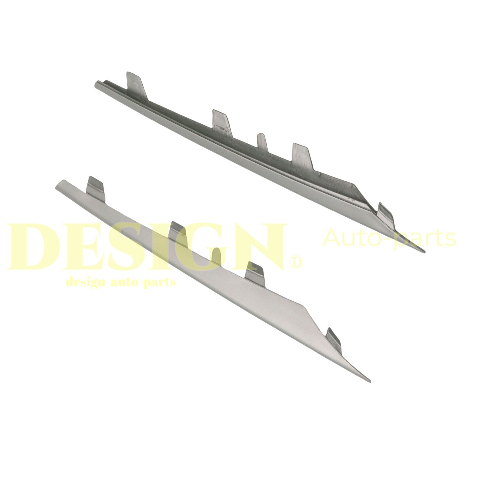 Bumper Trim Set Fits 2011-2013 BMW X5 Front Driver and Passenger Side Silver