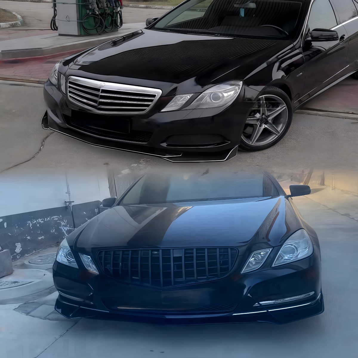 Glass Front Bumper Lip Splitter Spoiler Body For Mercedes Benz E350 E- E65 E63