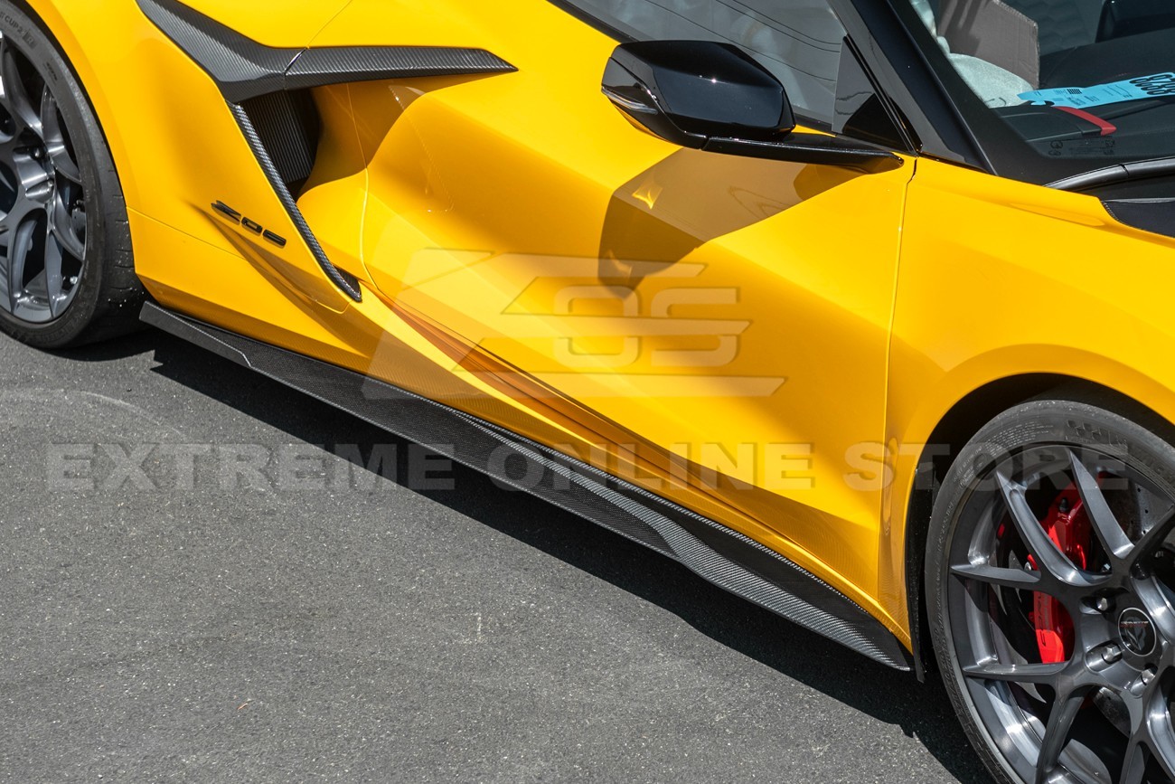 For 23-Up Corvette C8 Z06 | EOS Performance CARBON FIBER Side Skirts Extension