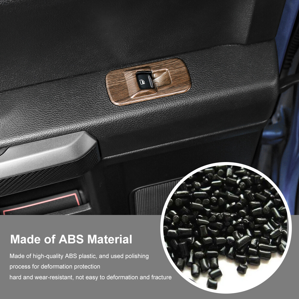 Wood Grain Interior Window Lift Panel Switch Trim Cover For Ford F150 2015-2020