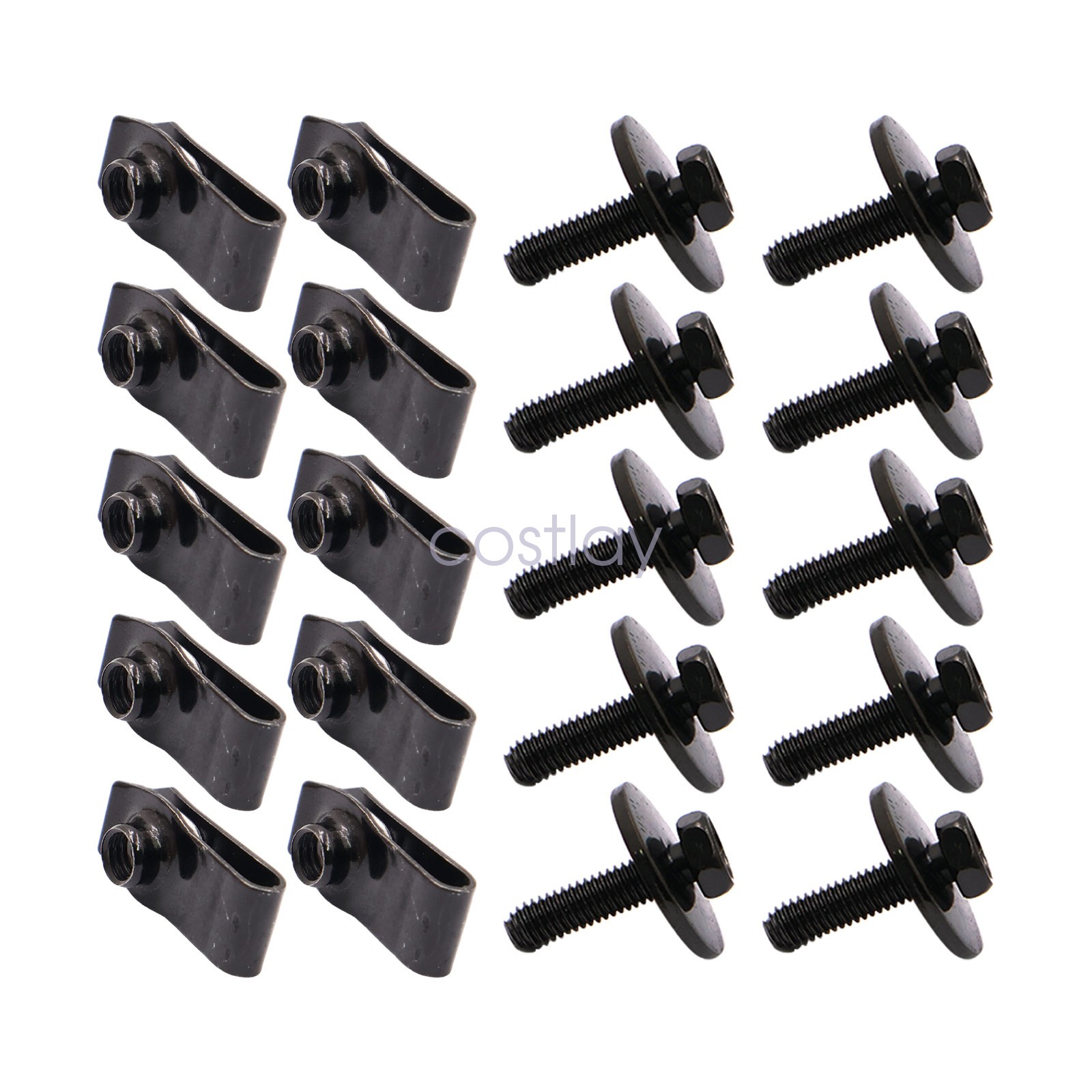 N623343-S2 20X M8 Body Bolts & Extruded U Nuts Kits for GMC Ford Chrysler Jeep
