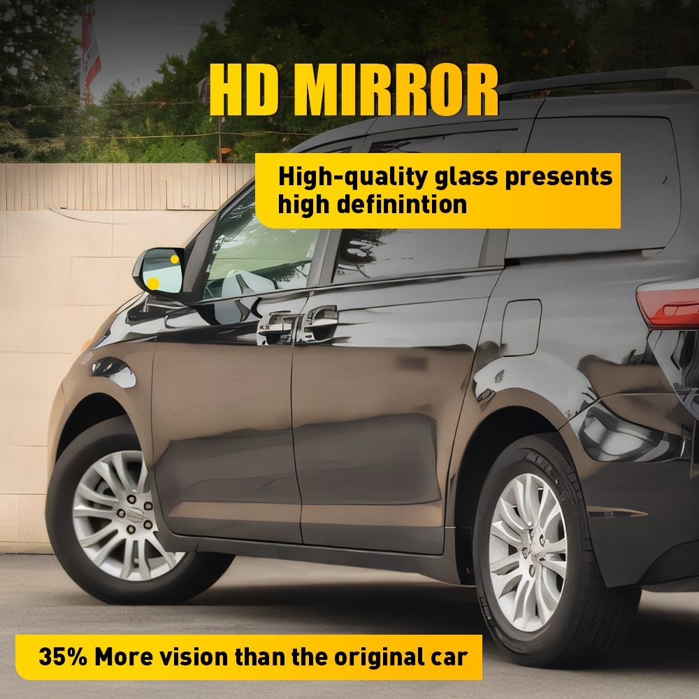 Driver Side Heated Mirror Glass Fit Toyota Sienna 11-19 with Backing Plate 1-10X