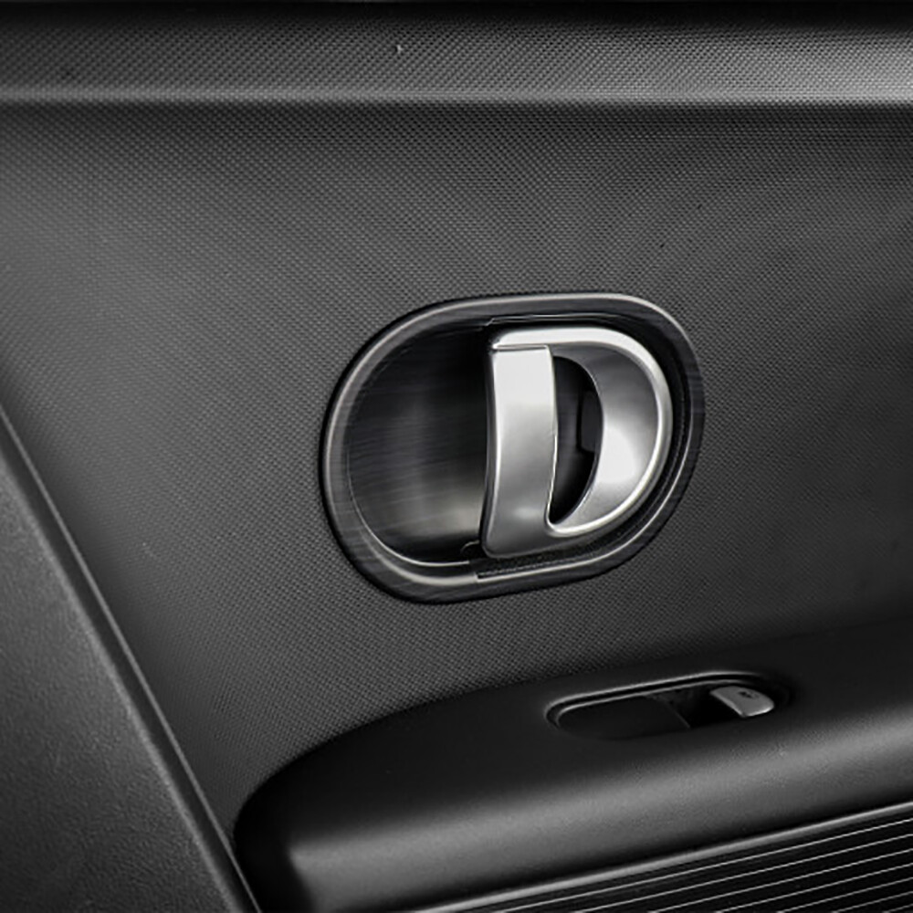 Matte Wood Grain Inner Door Handle Panel Cover Trim For Hyundai IONIQ 5 2022-23