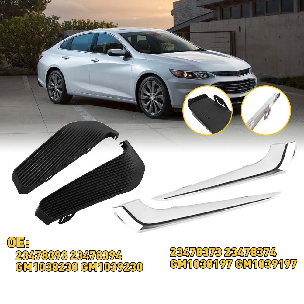 Front Fog Bumper Light Lamp Cover Trim Set Fit 2016 17 18 Chevrolet Malibu USA