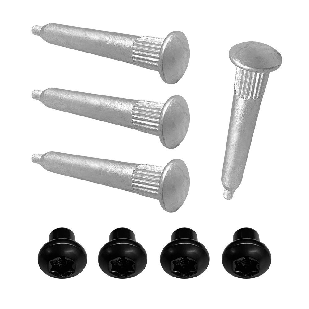 Door Hinge Pins & Pin Bushing Nuts Bolts Kit Metal For Jeep Wrangler 2007-18