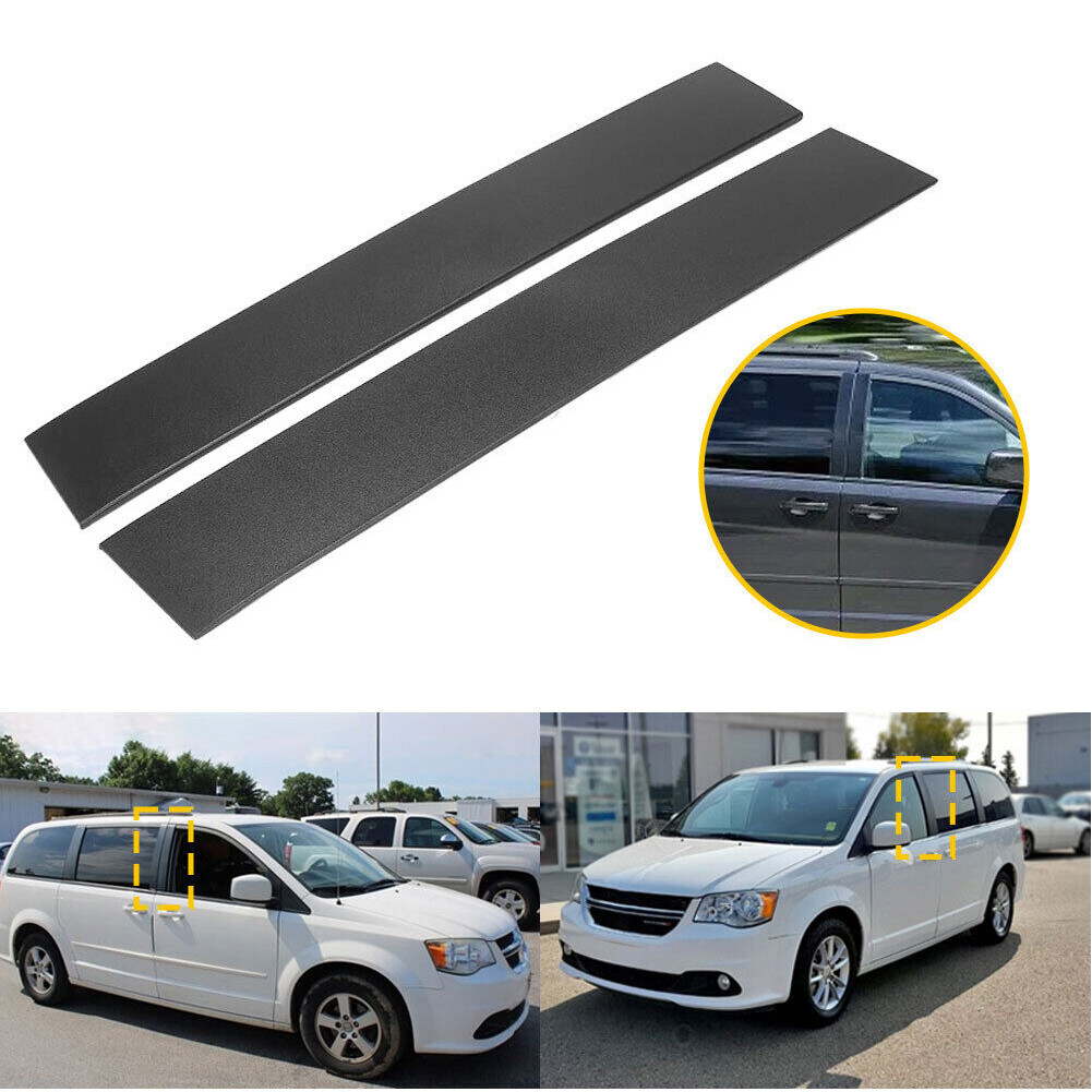 2Pcs Door B Pillar Trim Molding For 2008-2019 2020 Dodge Grand Caravan 5020664AA