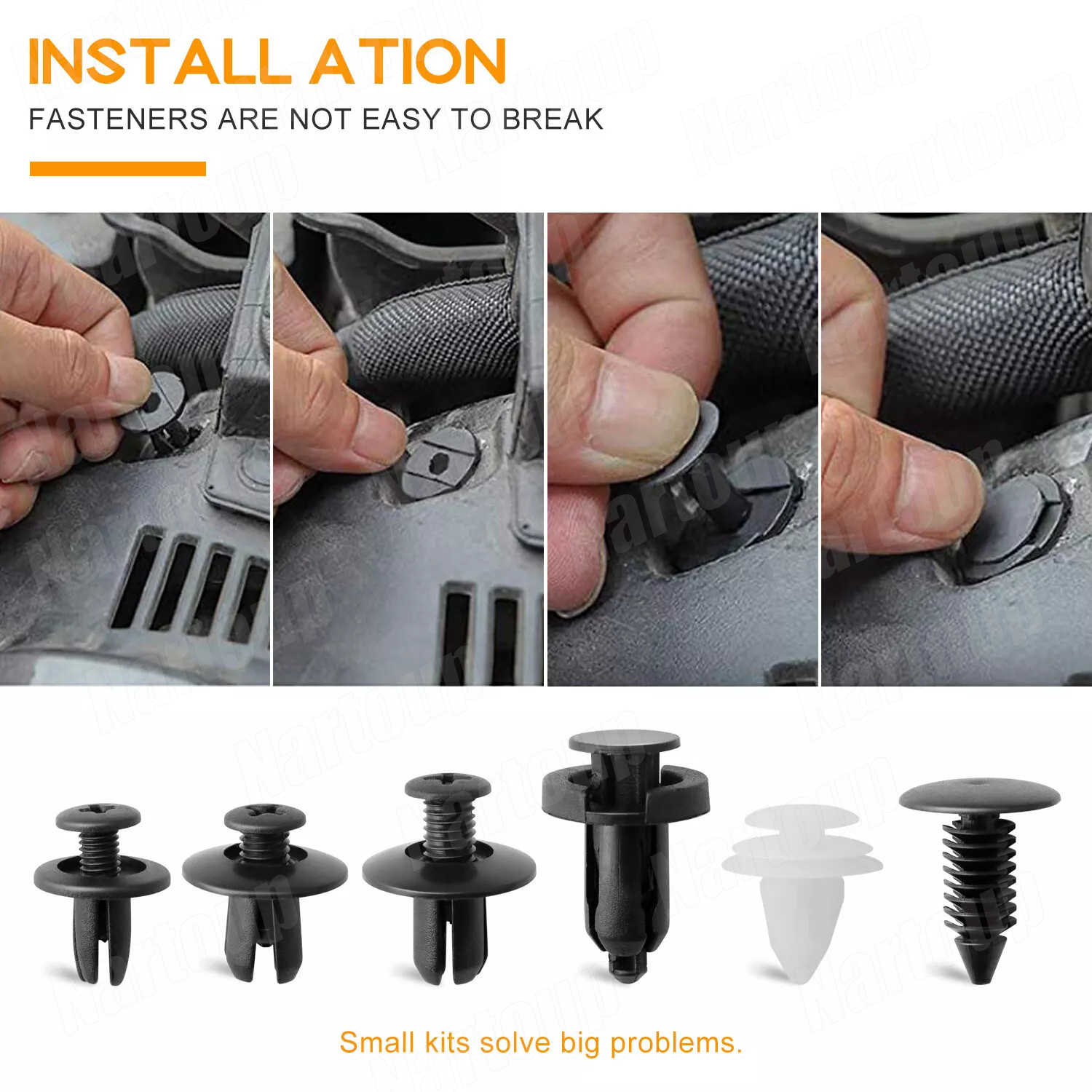 Car set Body Bumper Rivet Retainer Trim Molding Push Pin Clip Assortments Fit+++