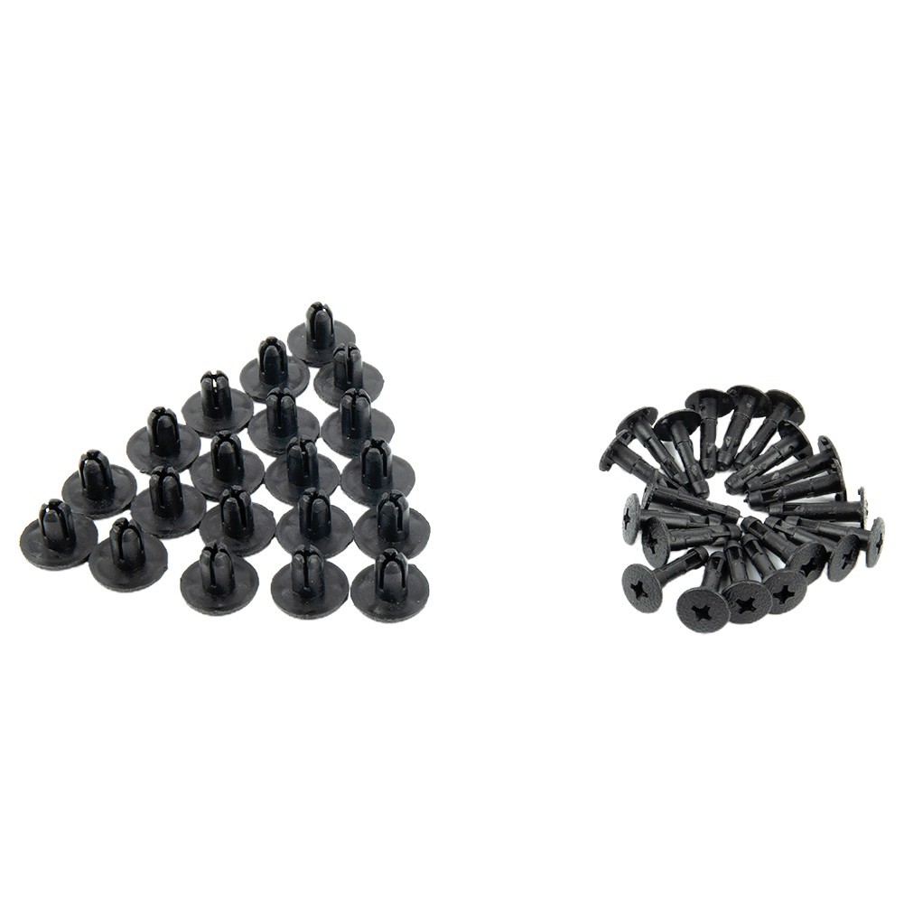 20 For Honda Fairing Plastic Screw Fasteners Clips Black Size As Picture Shown