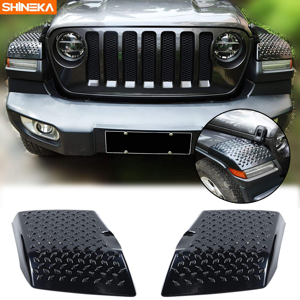 2Pcs Front Fender Flare Wheel Cover Exterior Trim for 2018+ Jeep Wrangler JL JT